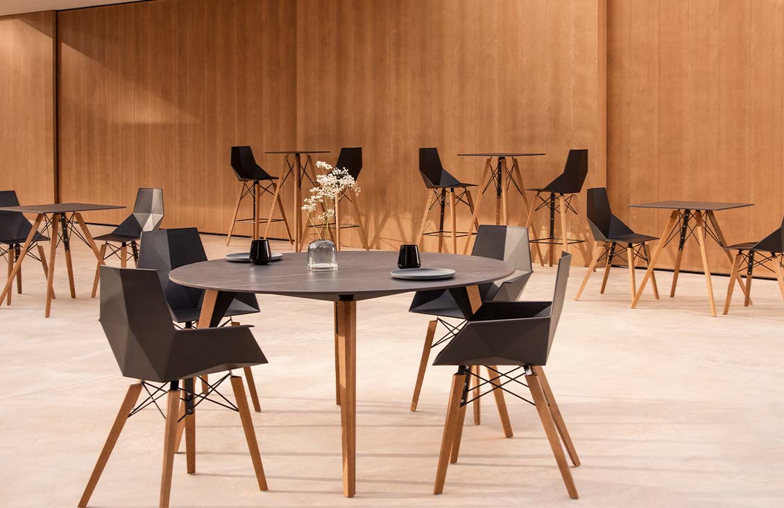 Faz Wood modular collection chairs and tables Vondom