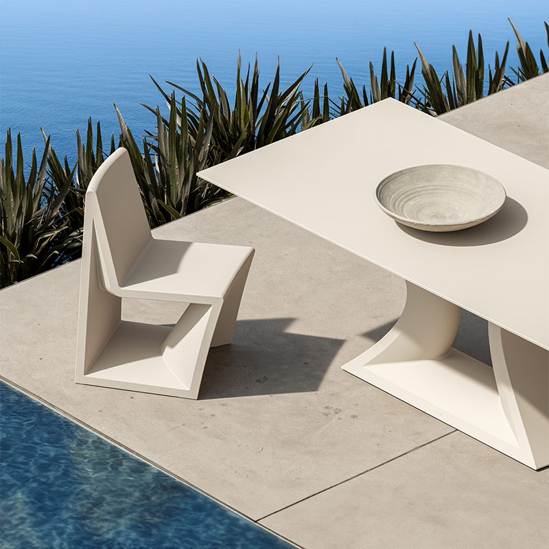 Vondom Rest outdoor chairs and table by A-Cero
