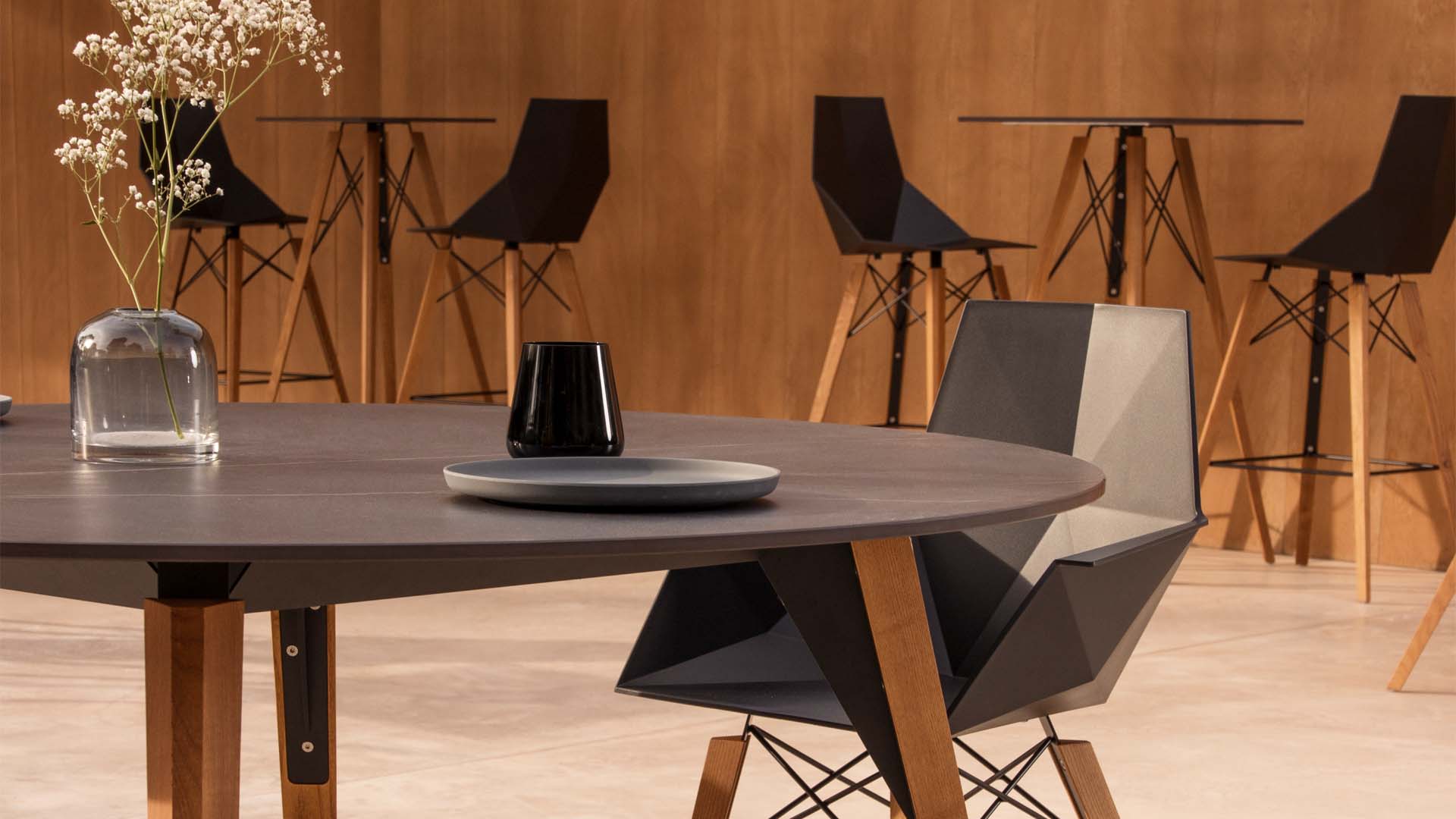 Faz Wood chairs and tables Vondom