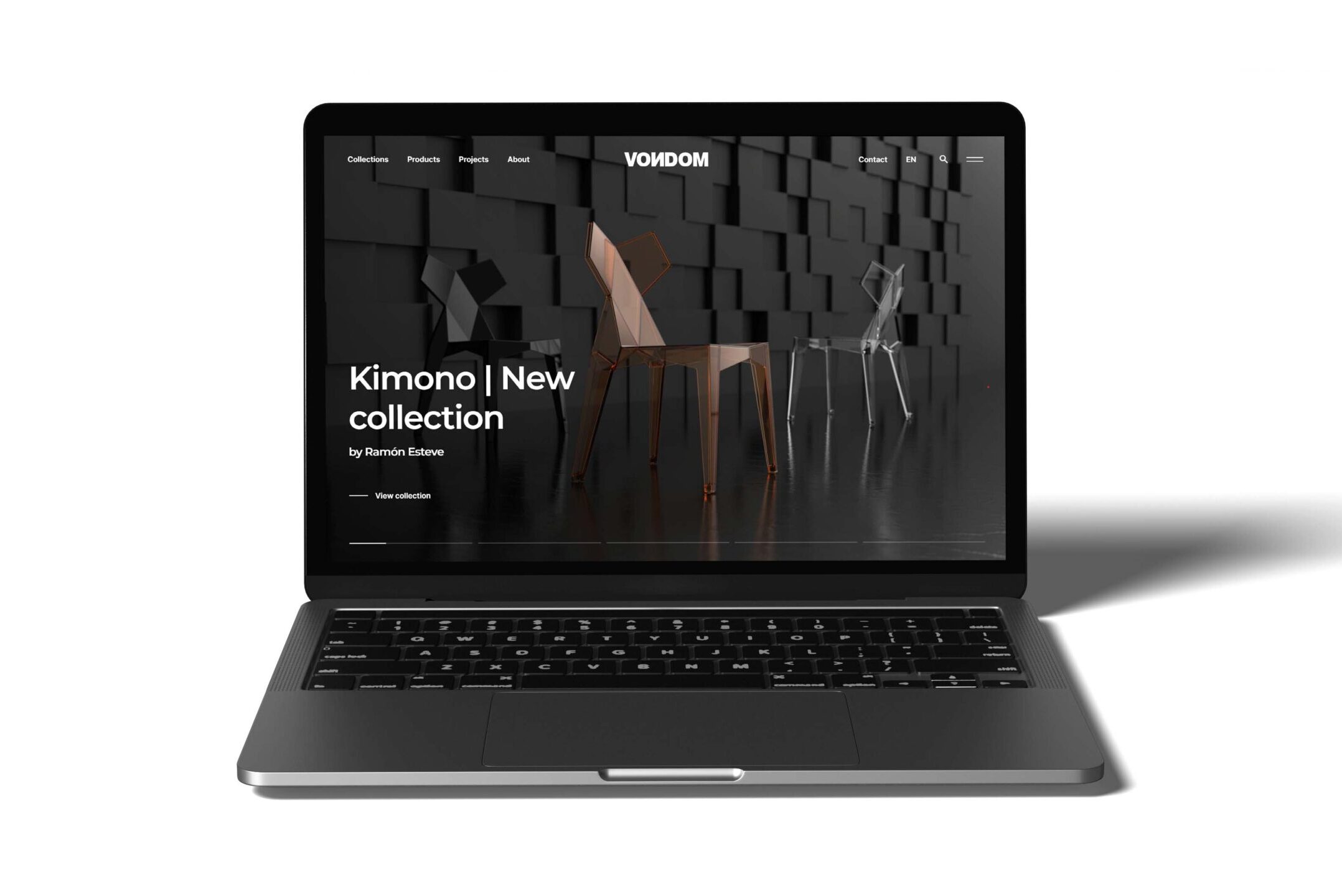Vondom launches a new website design: minimalist and simple